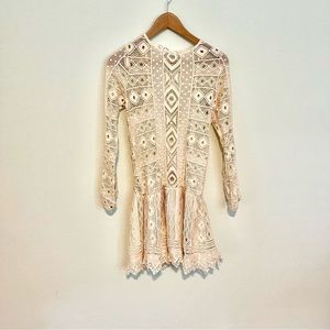 Jen's Pirate Booty Cream Lace Mini Dress